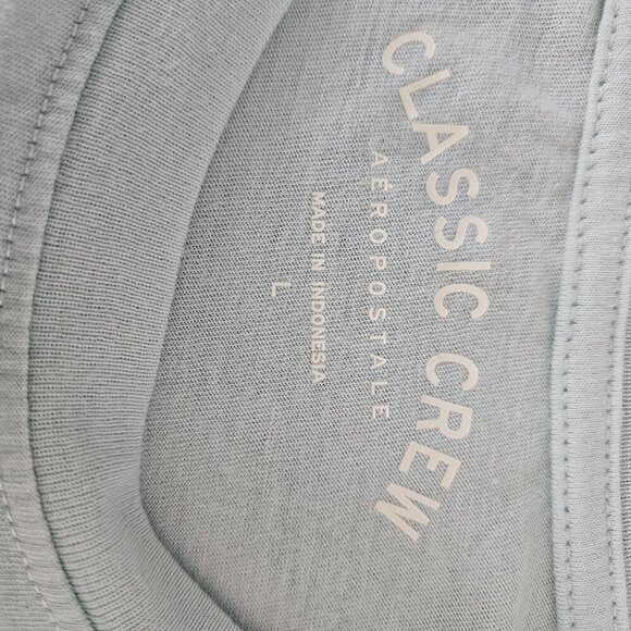 Aeropostale Classic Short Sleeve Blue Large Graphic Shirt - Picture 7 of 9